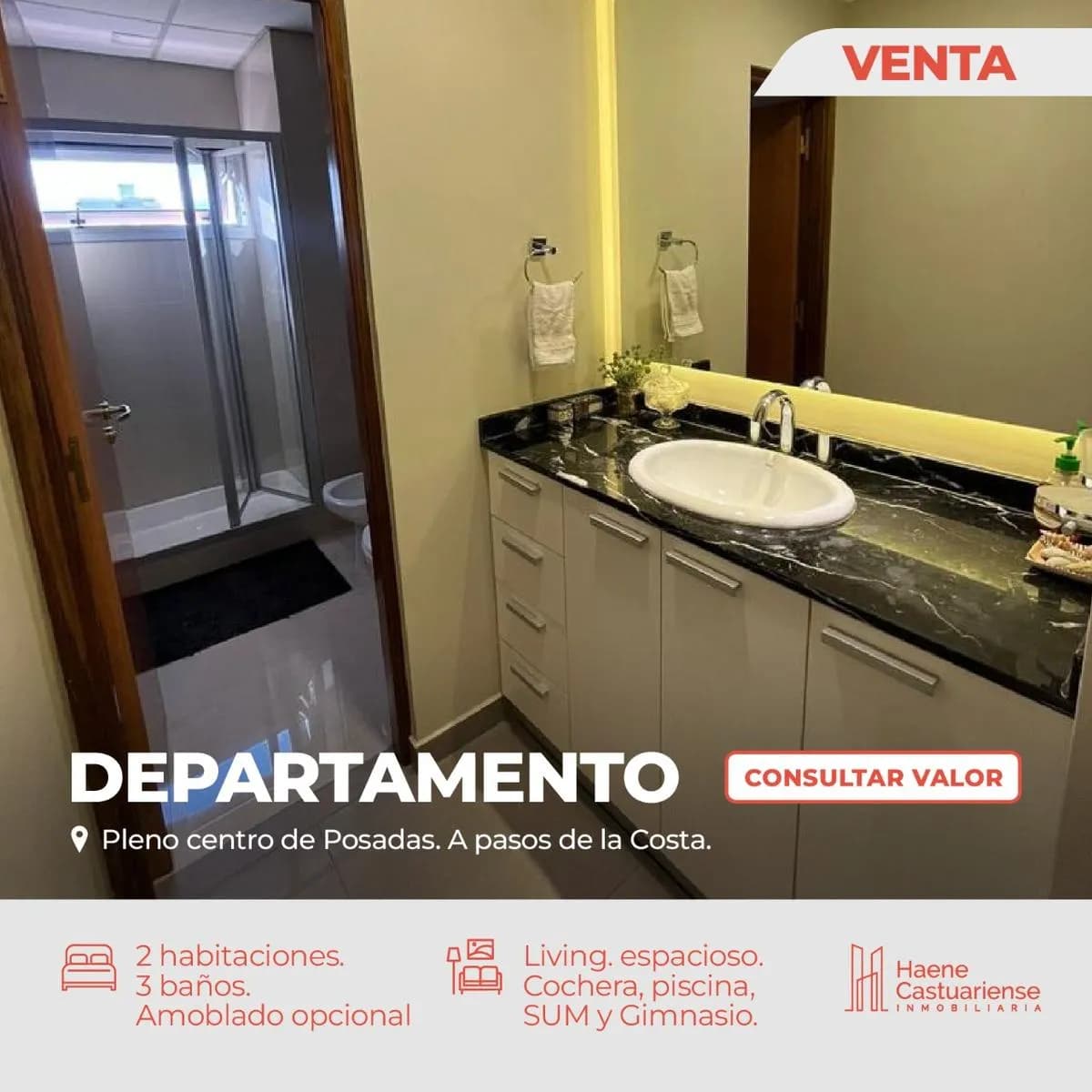 Departamento centrico de 2 dormitorios en venta