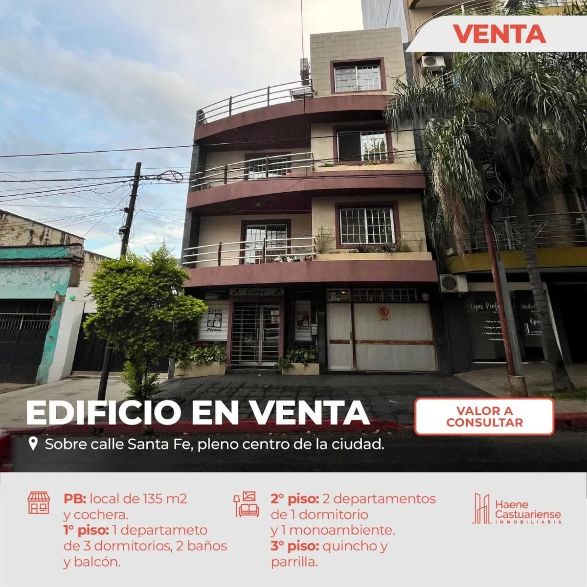 Edificio en Venta - Local Comercial - Departamentos en primer y segundo piso