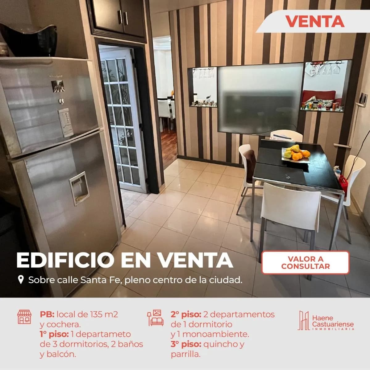 Edificio en Venta - Local Comercial - Departamentos en primer y segundo piso