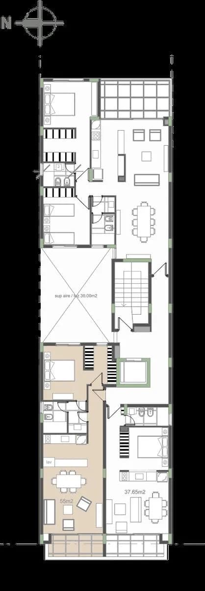 Departamento de un dormitorio en venta de pozo en Posadas