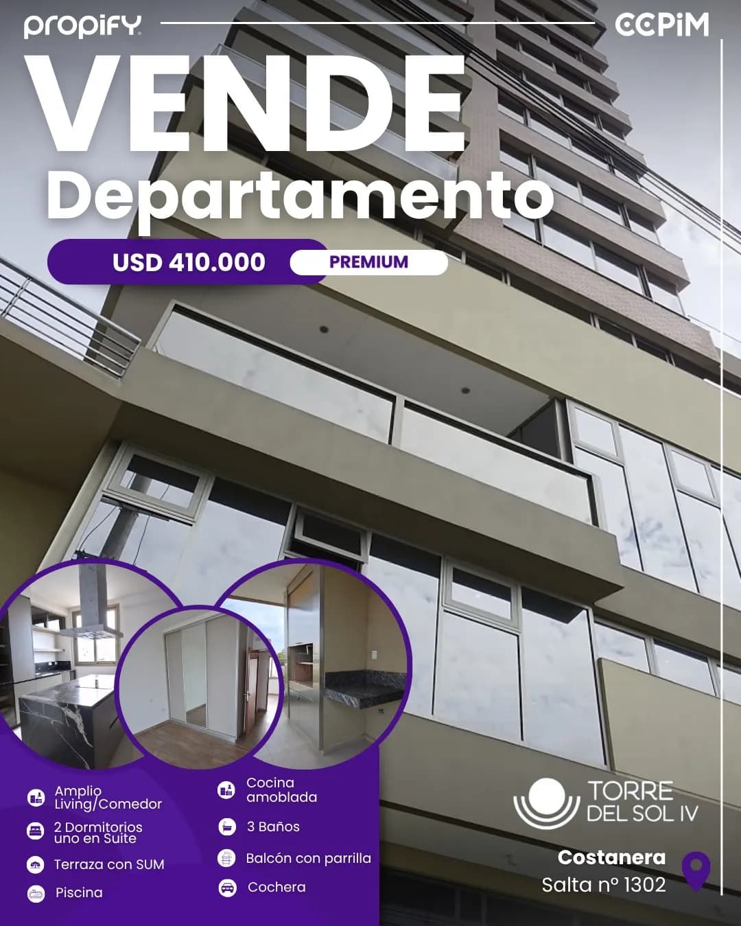 Departamento Premium con Vista al Rio | En venta