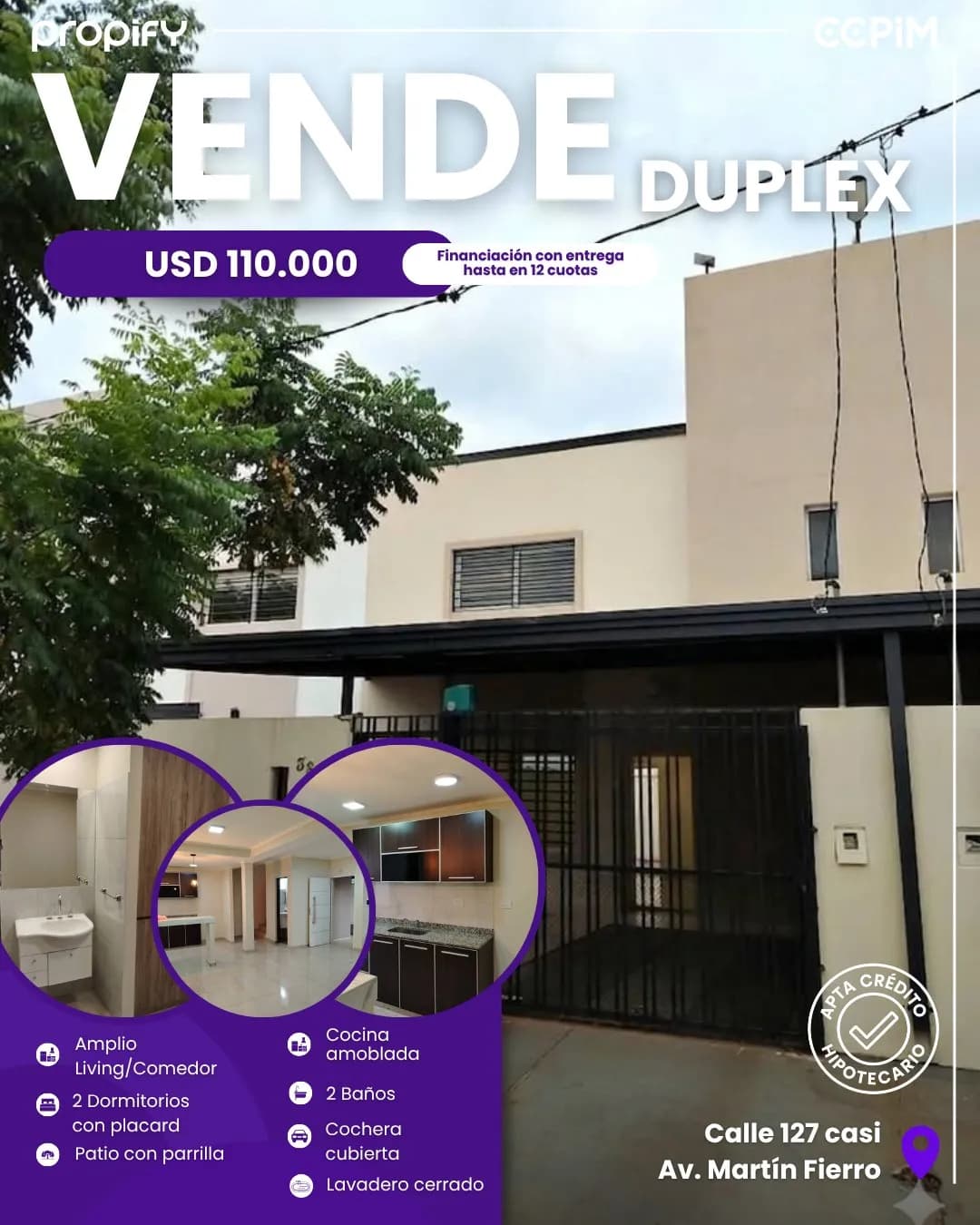 DÚPLEX EN VENTA – APTO CRÉDITO + FINANCIACIÓN