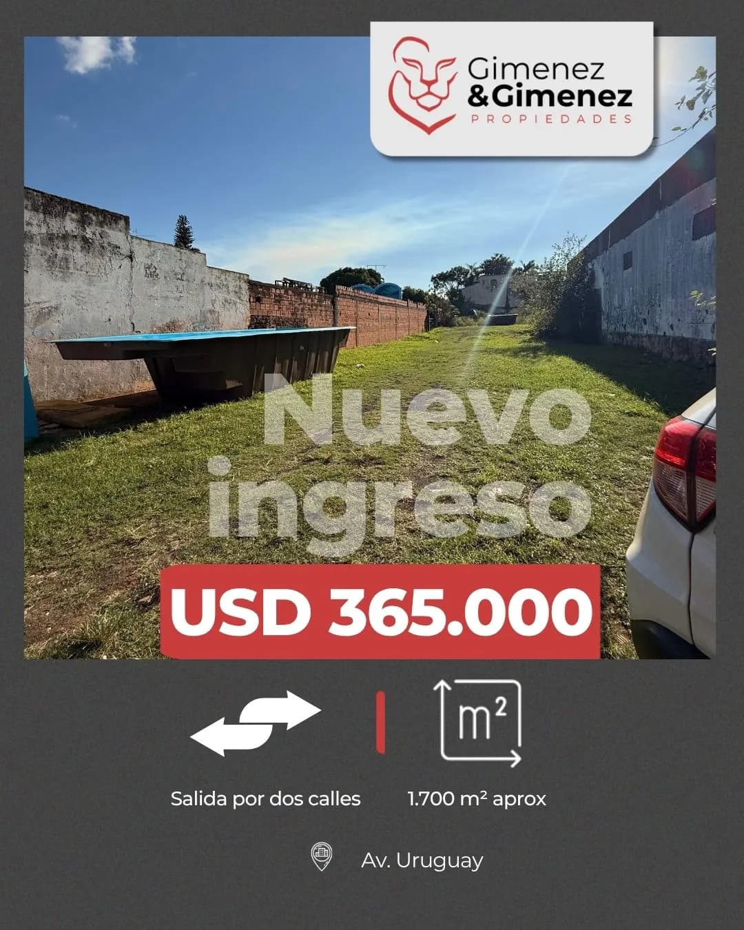 PROPIEDAD EN VENTA SOBRE AVENIDA URUGUAY – POSADAS