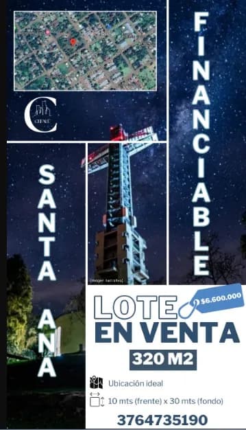 Lote en Santa Ana Misiones. Financion propia.