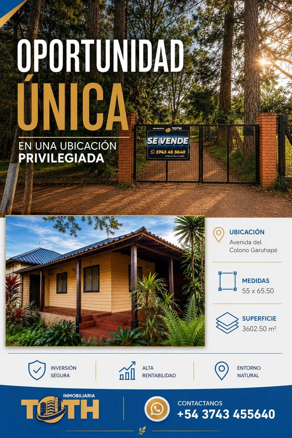 CASA EN VENTA AV. DEL COLONO-GARUHAPE, MISIONES