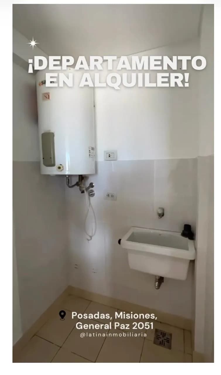 Sector de lavadero con termotanque