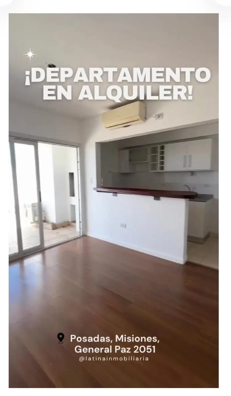 Departamento en alquiler con cocina integrada