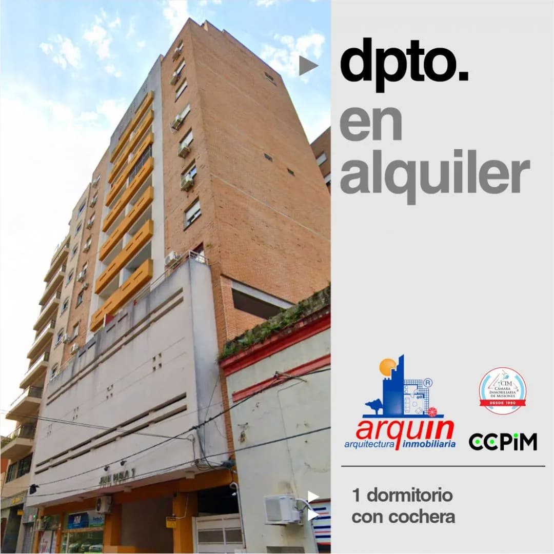 ALQUILER DEPTO 1 DORM. Posadas, Centro.
