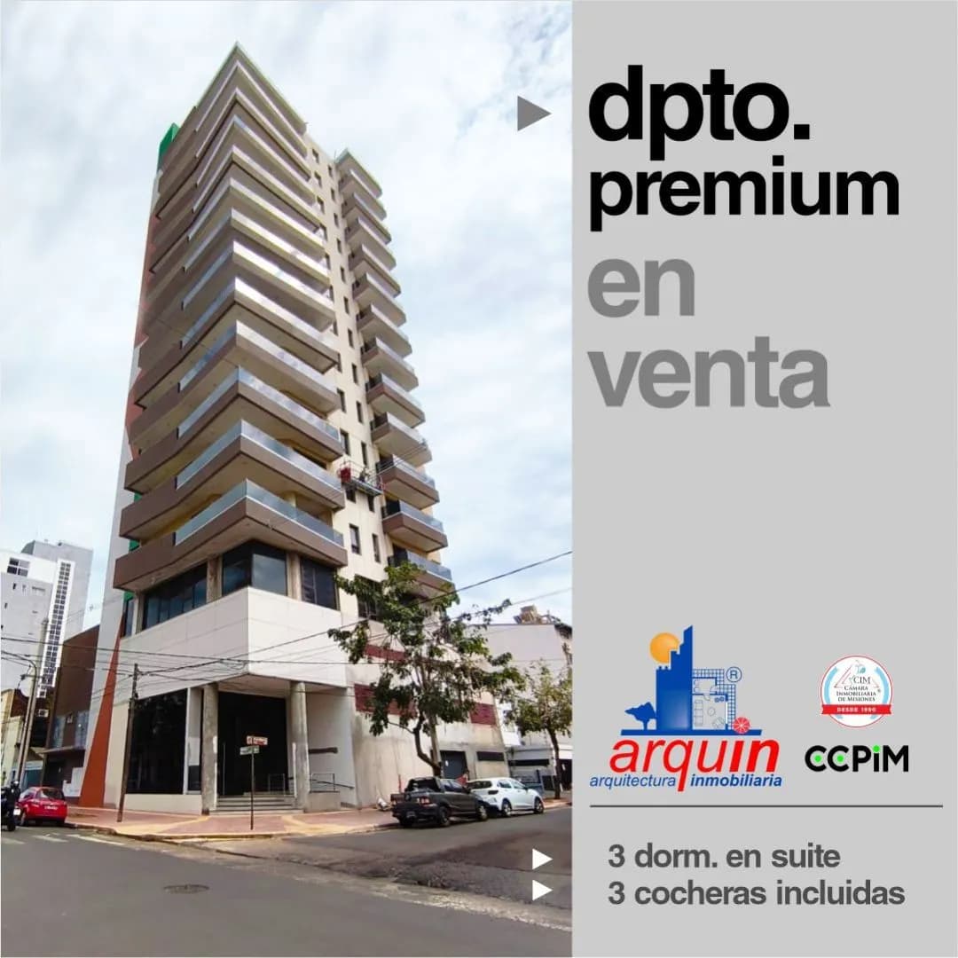 DEPTO PREMIUM CENTRICO, 3 DORM en SUITE + 3 COCHERAS