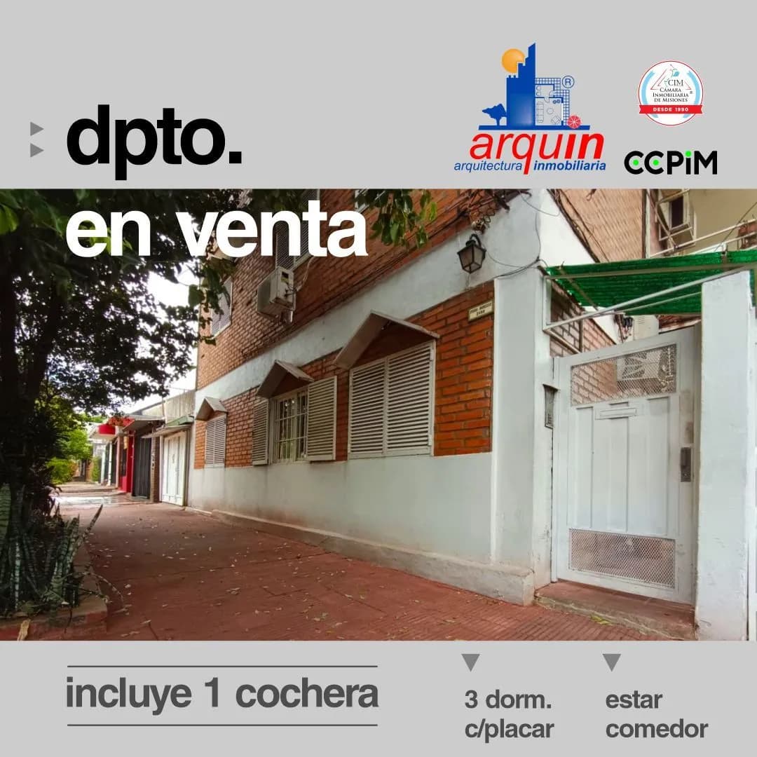 VENTA DEPARTAMENTO 3 DORMITORIOS, prox. al Centro.
