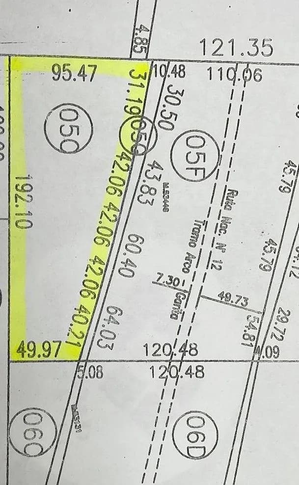 Terreno en venta sobre Ruta By Pas Ruta 105 Arco Corrientes