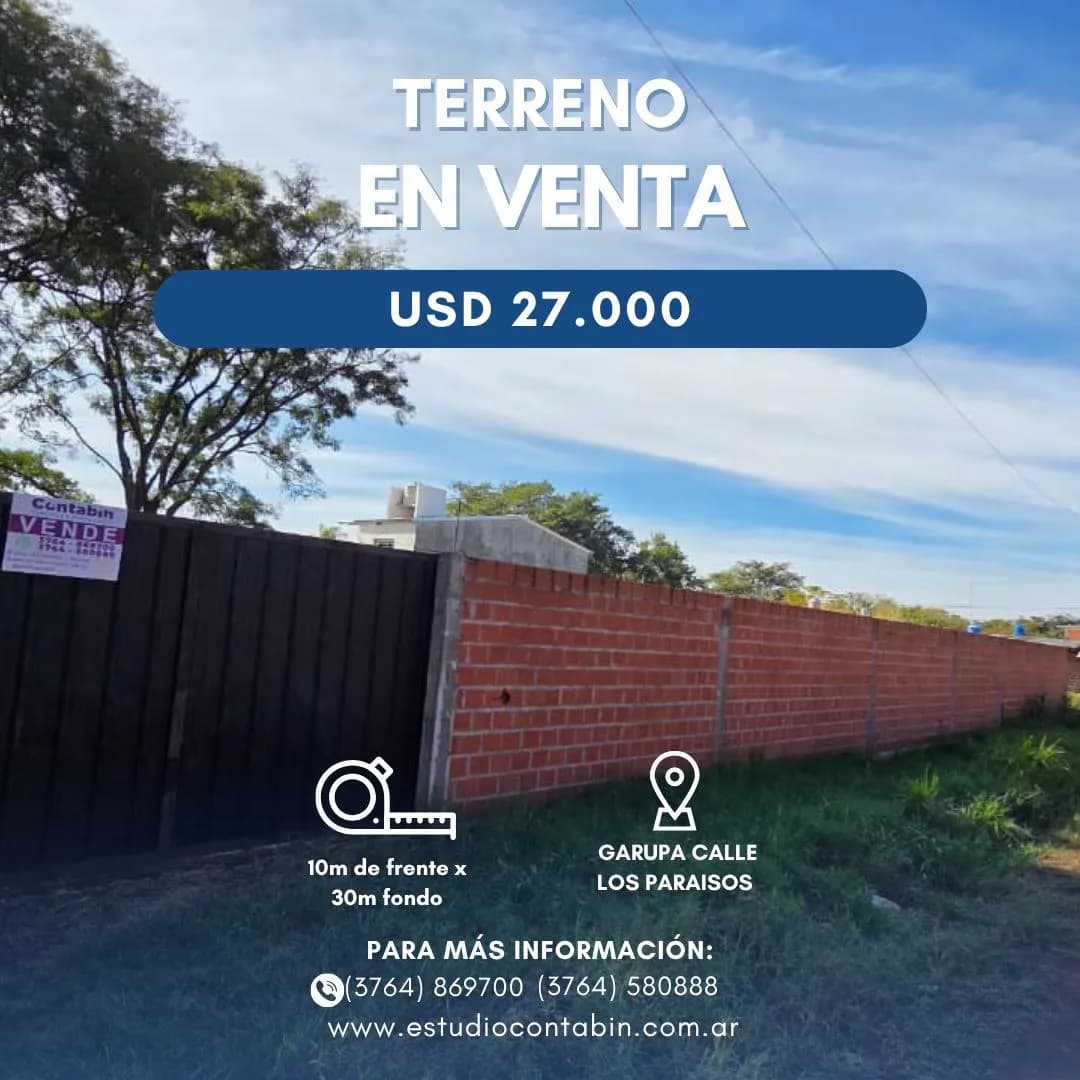 Terreno EN VENTA EN GARUPA