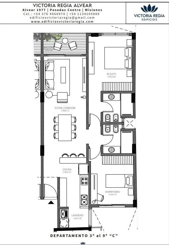 Departamento en  venta dos dormitorios centro Posadas