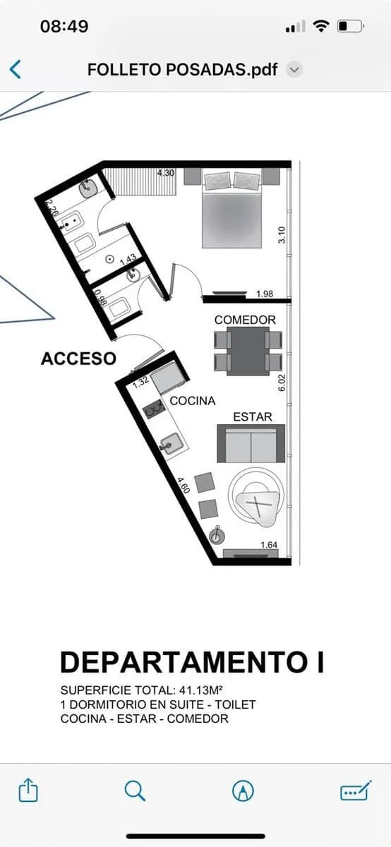 Departamento en  venta dos ambiente Torre Iplyc Costanera