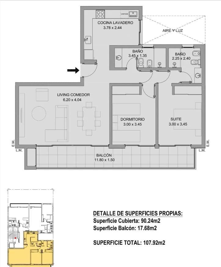 Departamento en  venta dos dormitorios Posadas, de pozo
