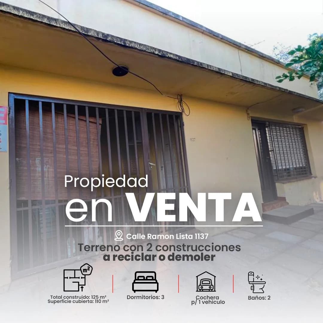 Casa en venta para reciclar