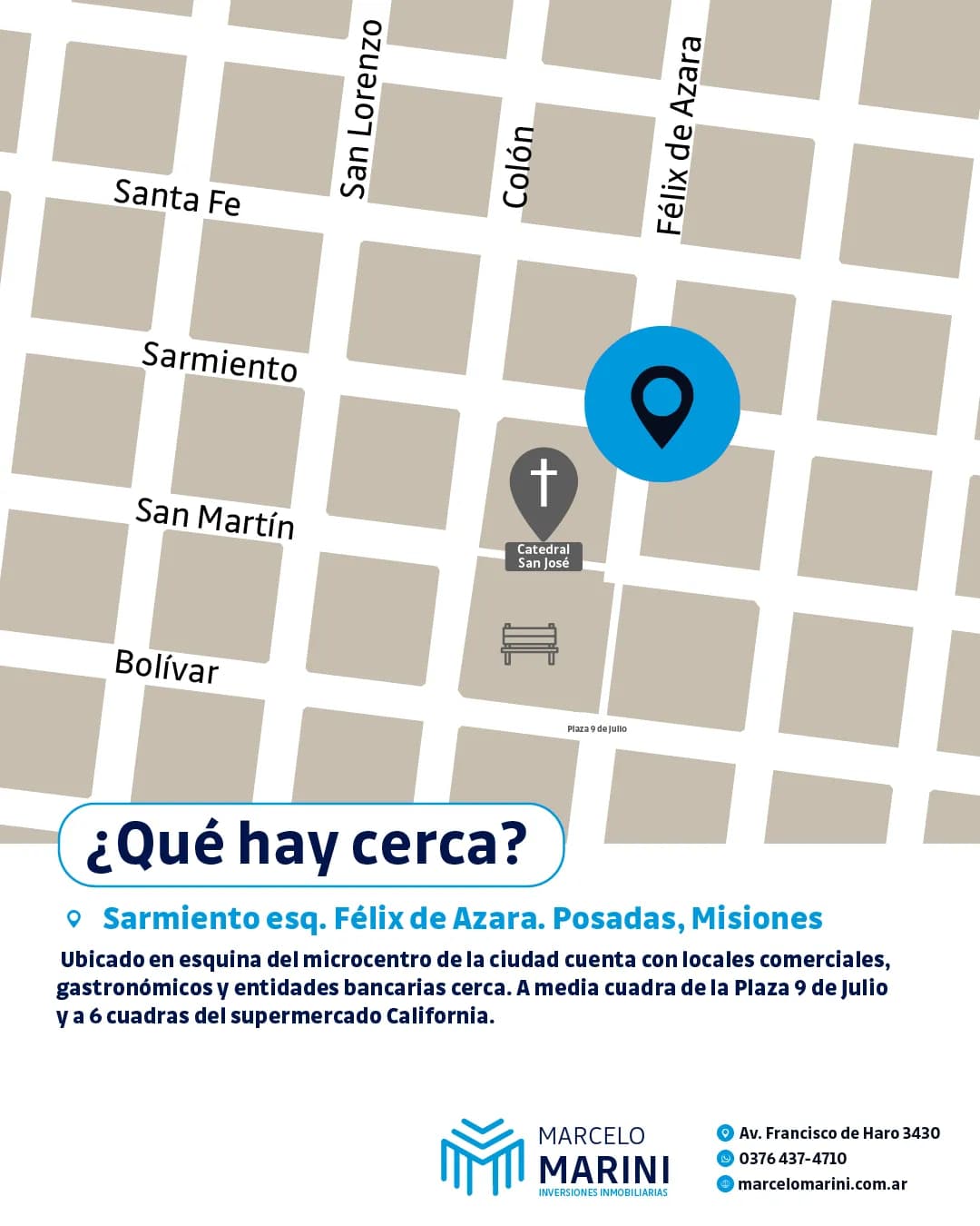 Mapa de ubicación de una propiedad