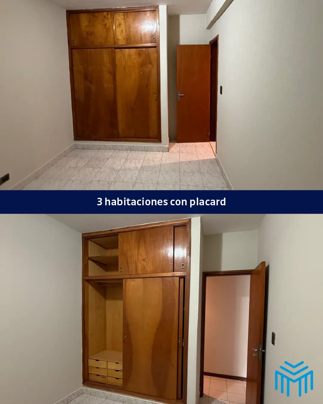 Habitaciones con placard de madera
