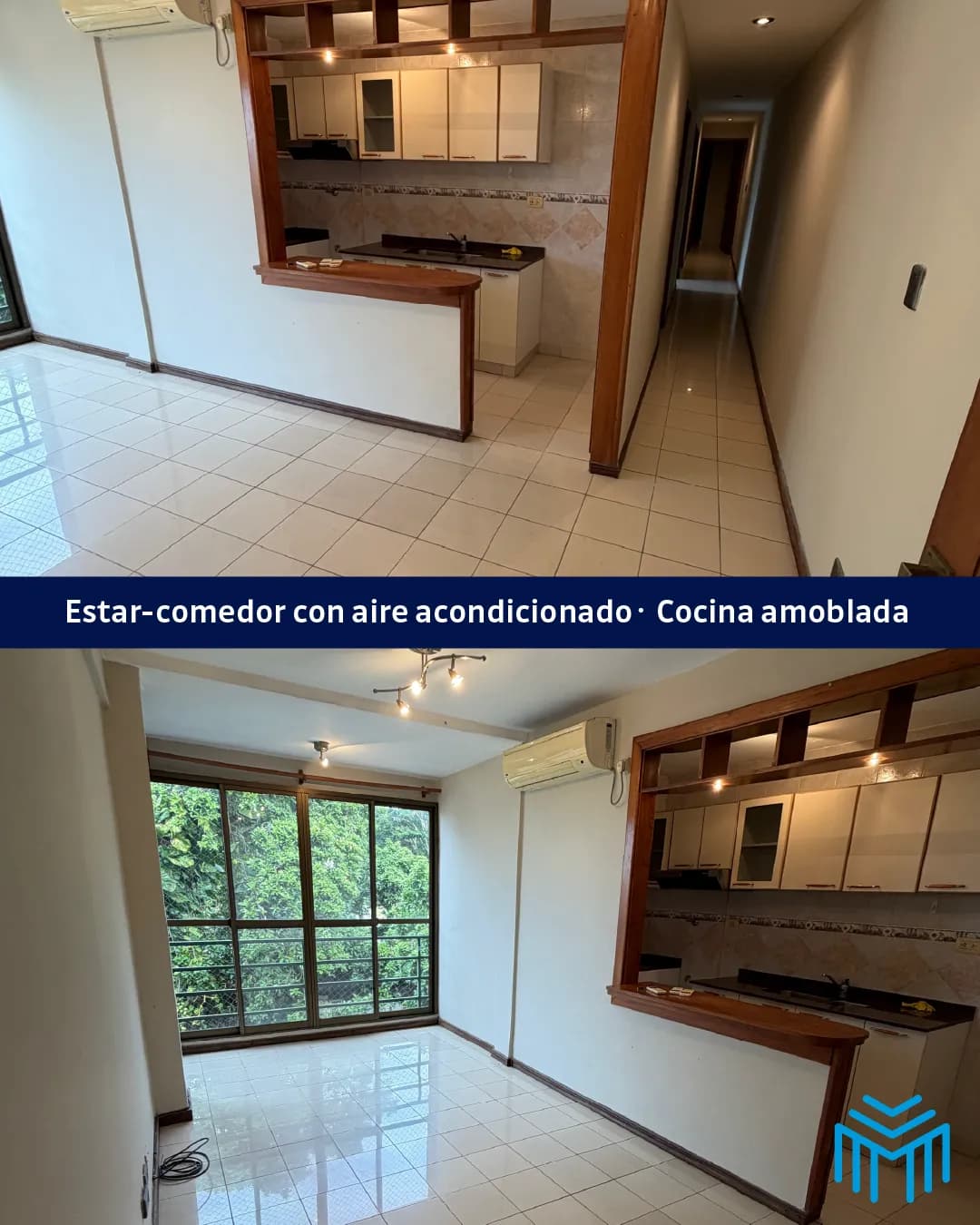 Estar comedor con cocina amoblada