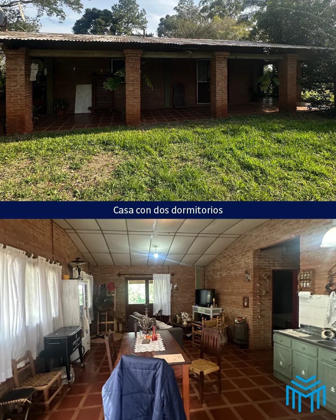 Casa rústica de dos dormitorios