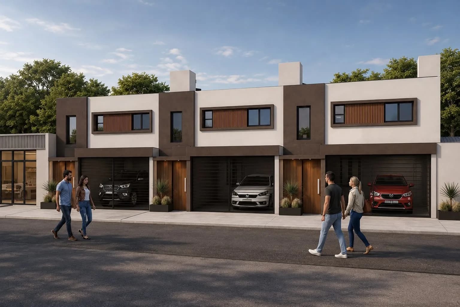 Casas adosadas de diseño moderno