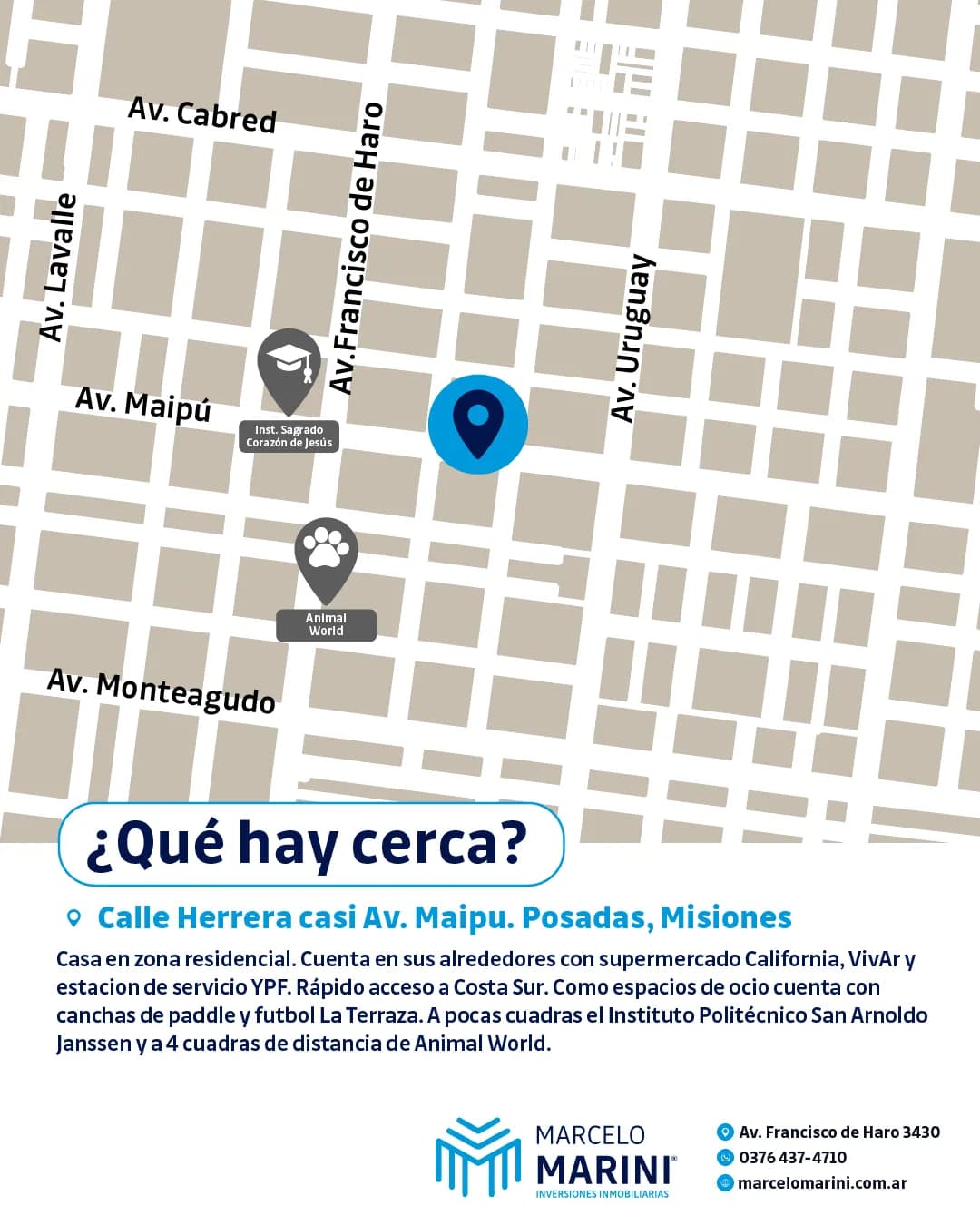 Mapa de ubicación de propiedad inmobiliaria