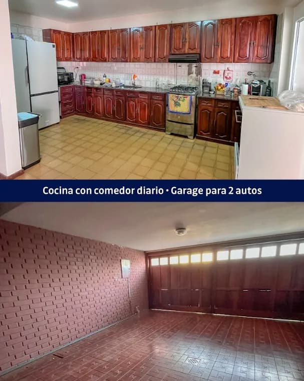 Cocina equipada y amplio garage