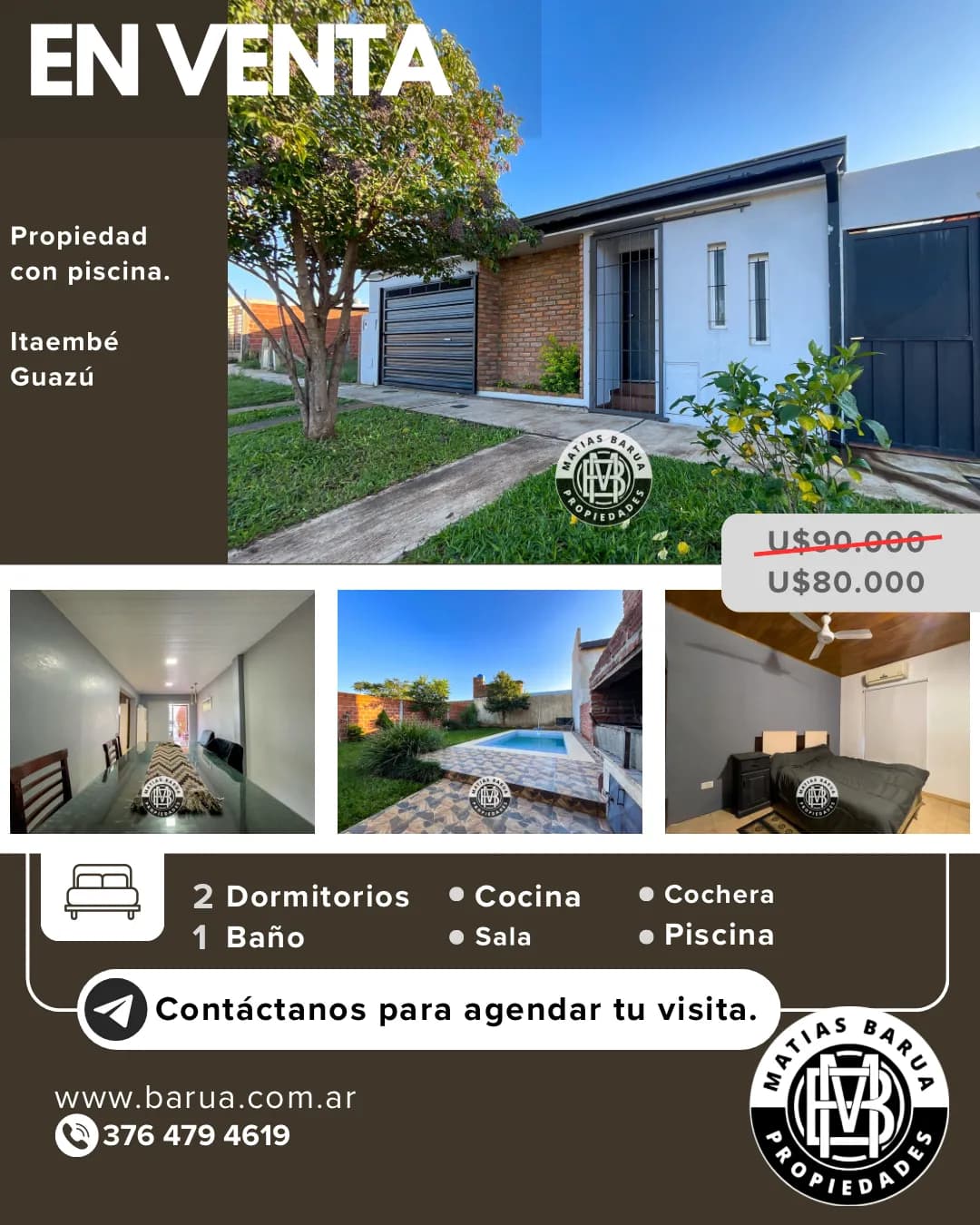 Casa en venta con piscina