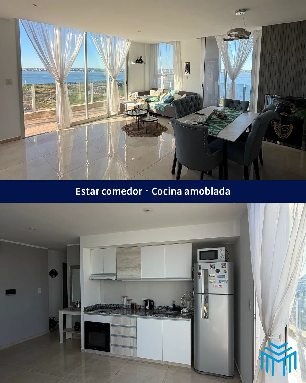 Estar comedor y cocina amoblada