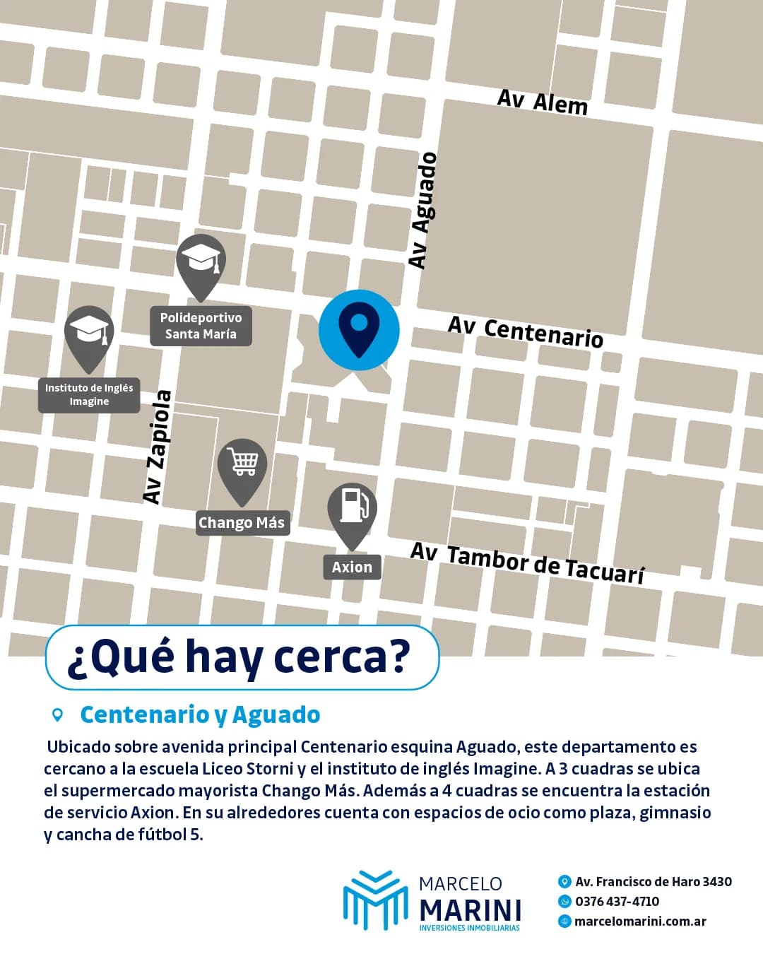 Mapa de ubicación de una propiedad