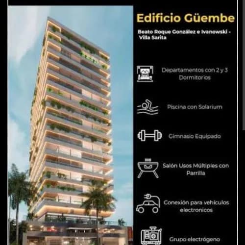 Departamento de 3 dormitorios c 2 cocheras