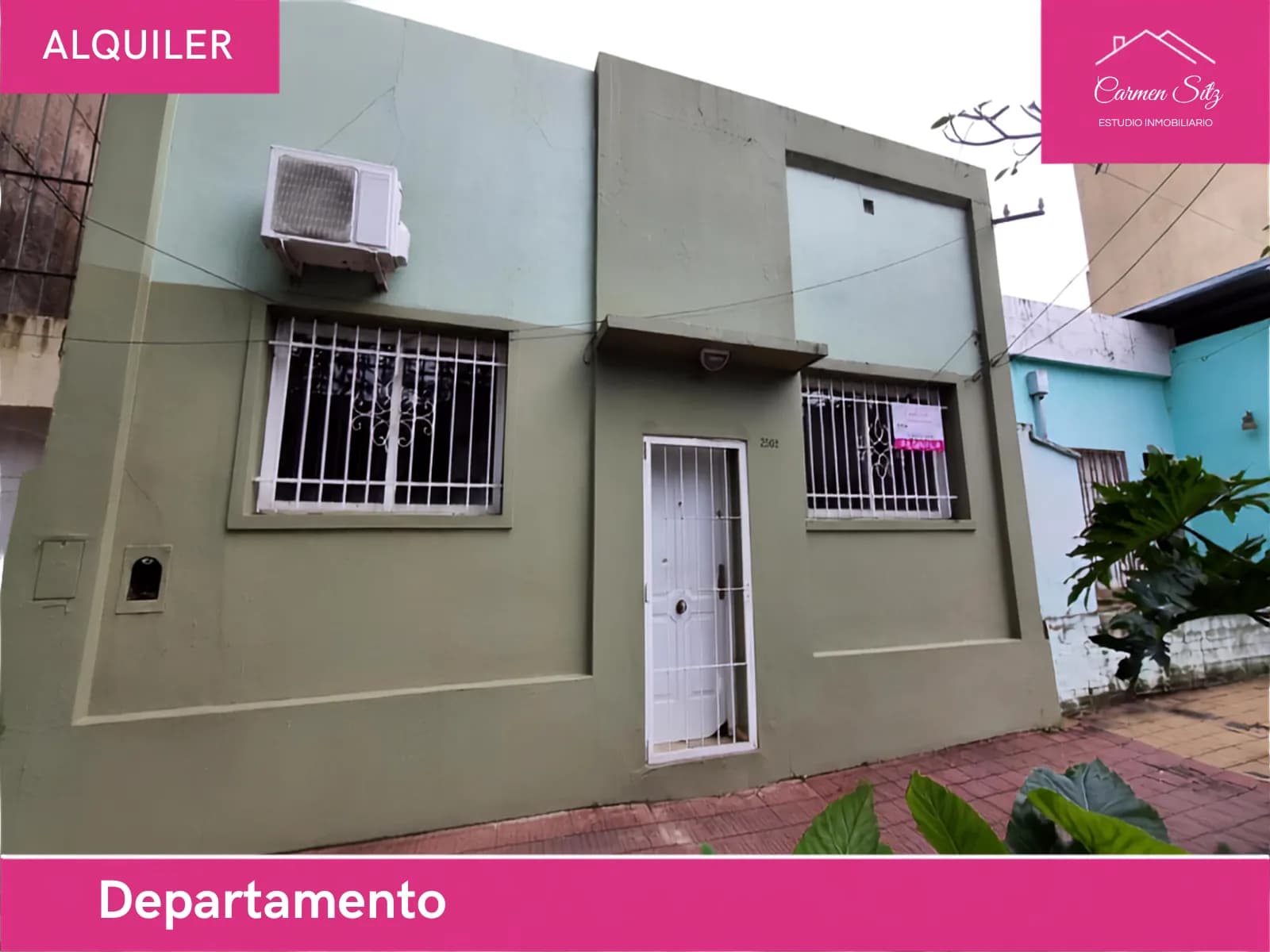 Fachada de departamento en alquiler