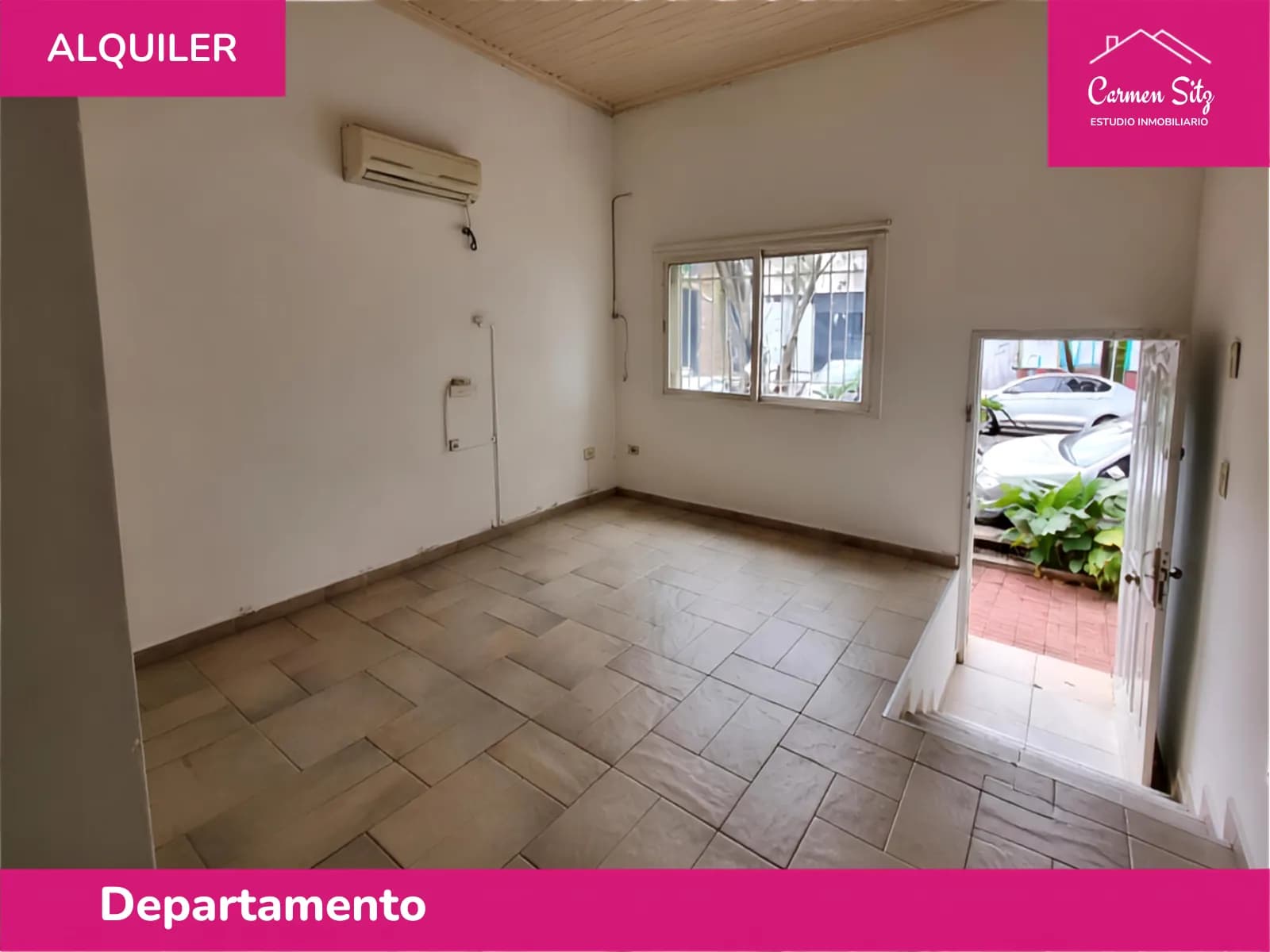 Departamento vacío con aire acondicionado