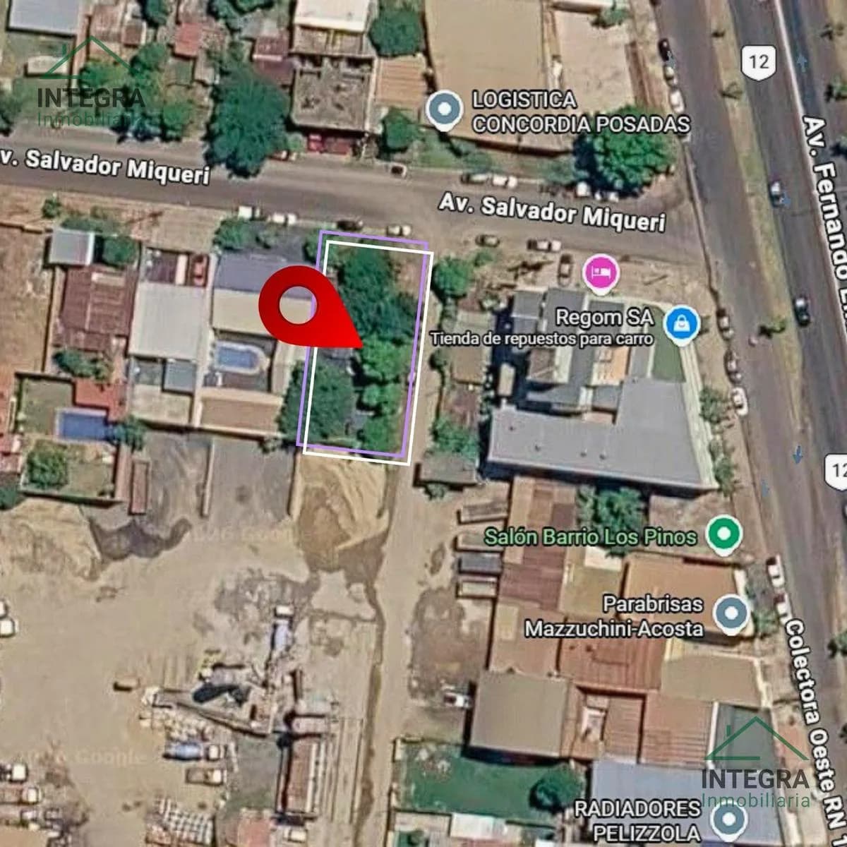 Terreno en venta de 15 × 30 m (450 m²)
