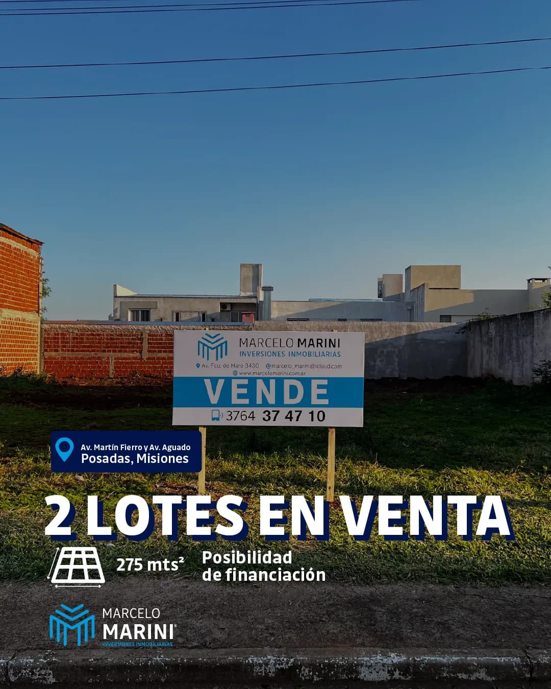 Dos lotes en venta en Posadas
