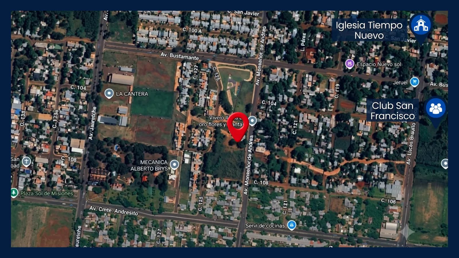 Ubicación satelital de la propiedad