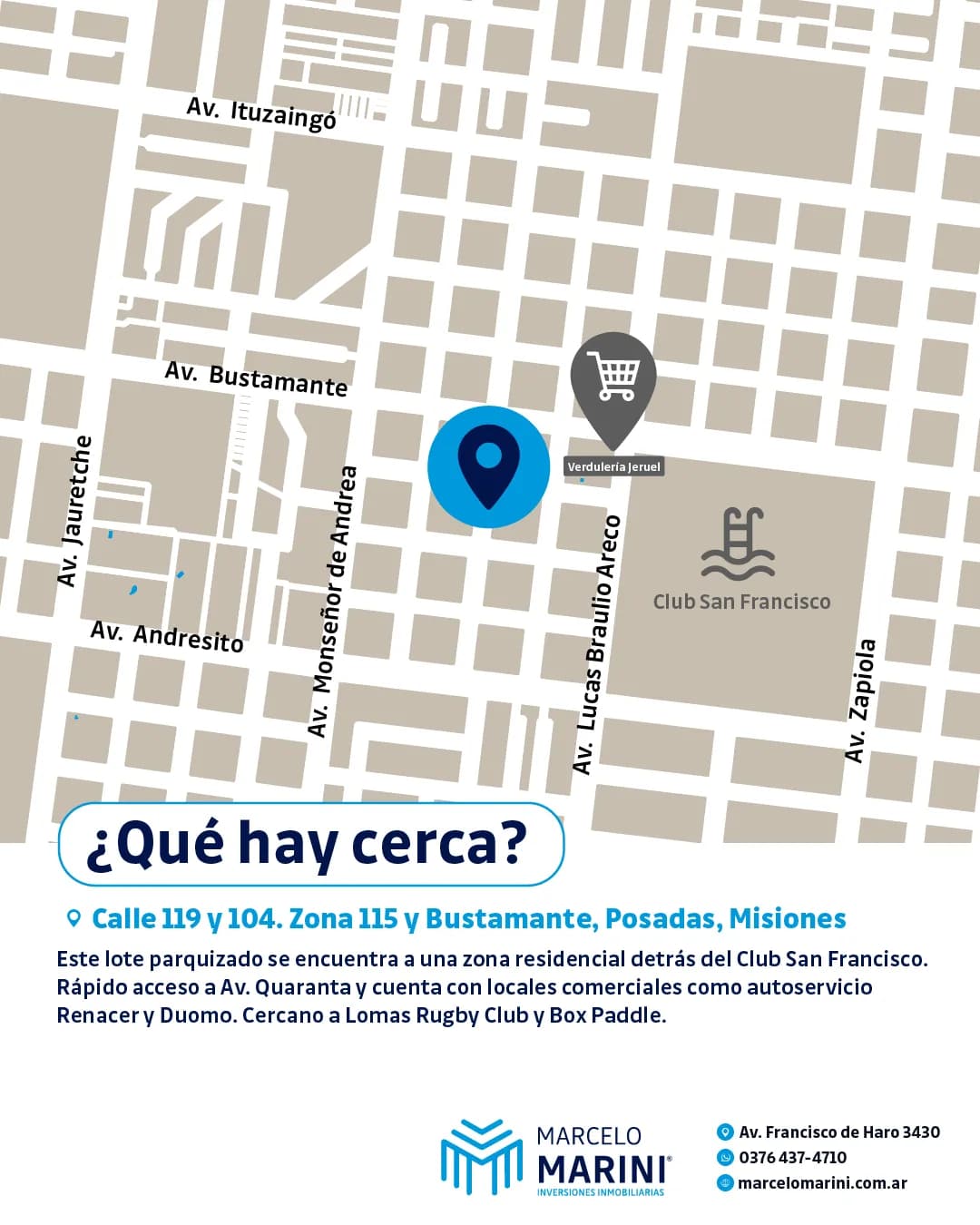 Mapa de ubicación del lote