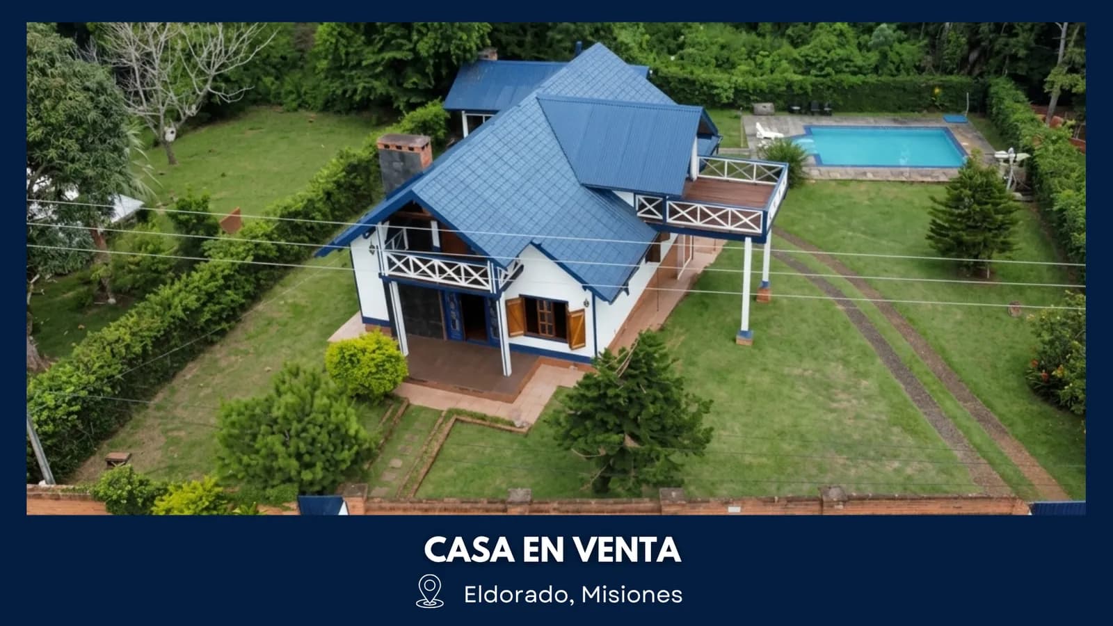 Casa con piscina y amplio jardín