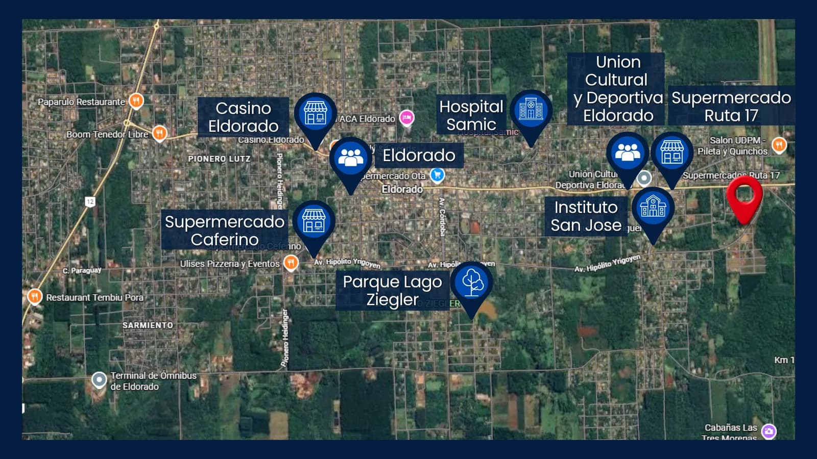 Mapa satelital de la propiedad