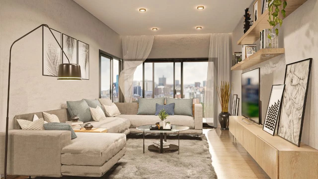 Living moderno y muy luminoso