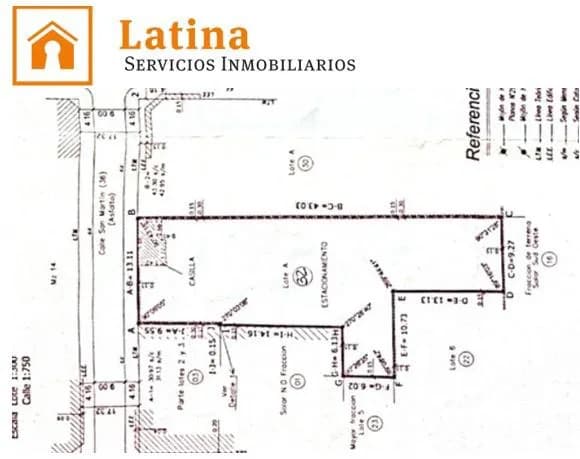 Plano catastral de un terreno