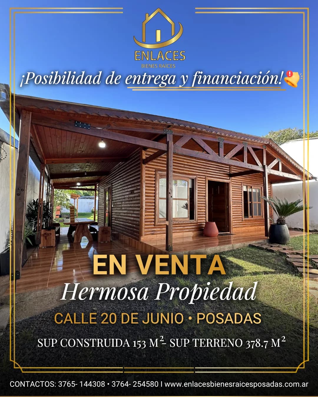 Hermosa casa de madera en venta