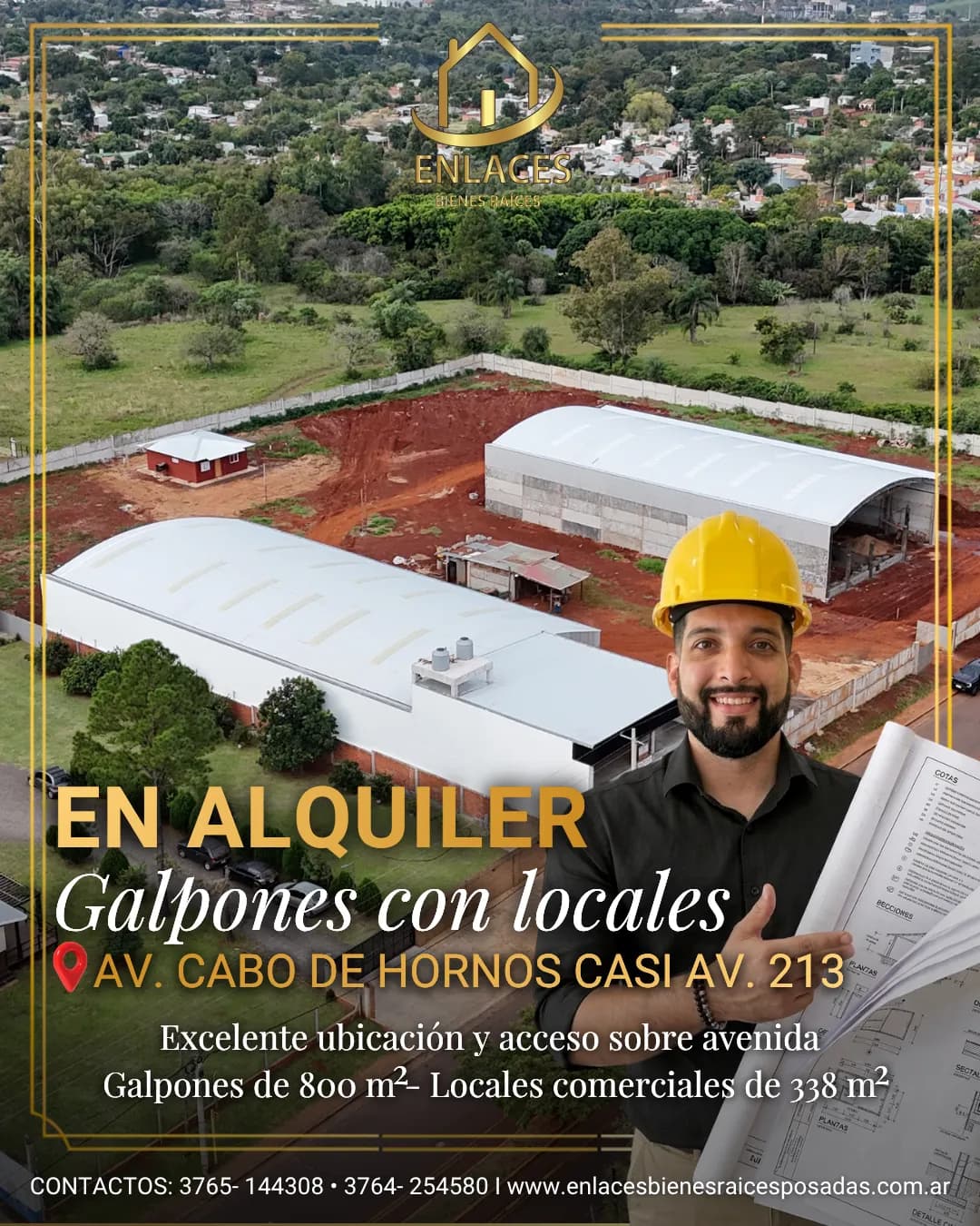 Anuncio de galpones en alquiler