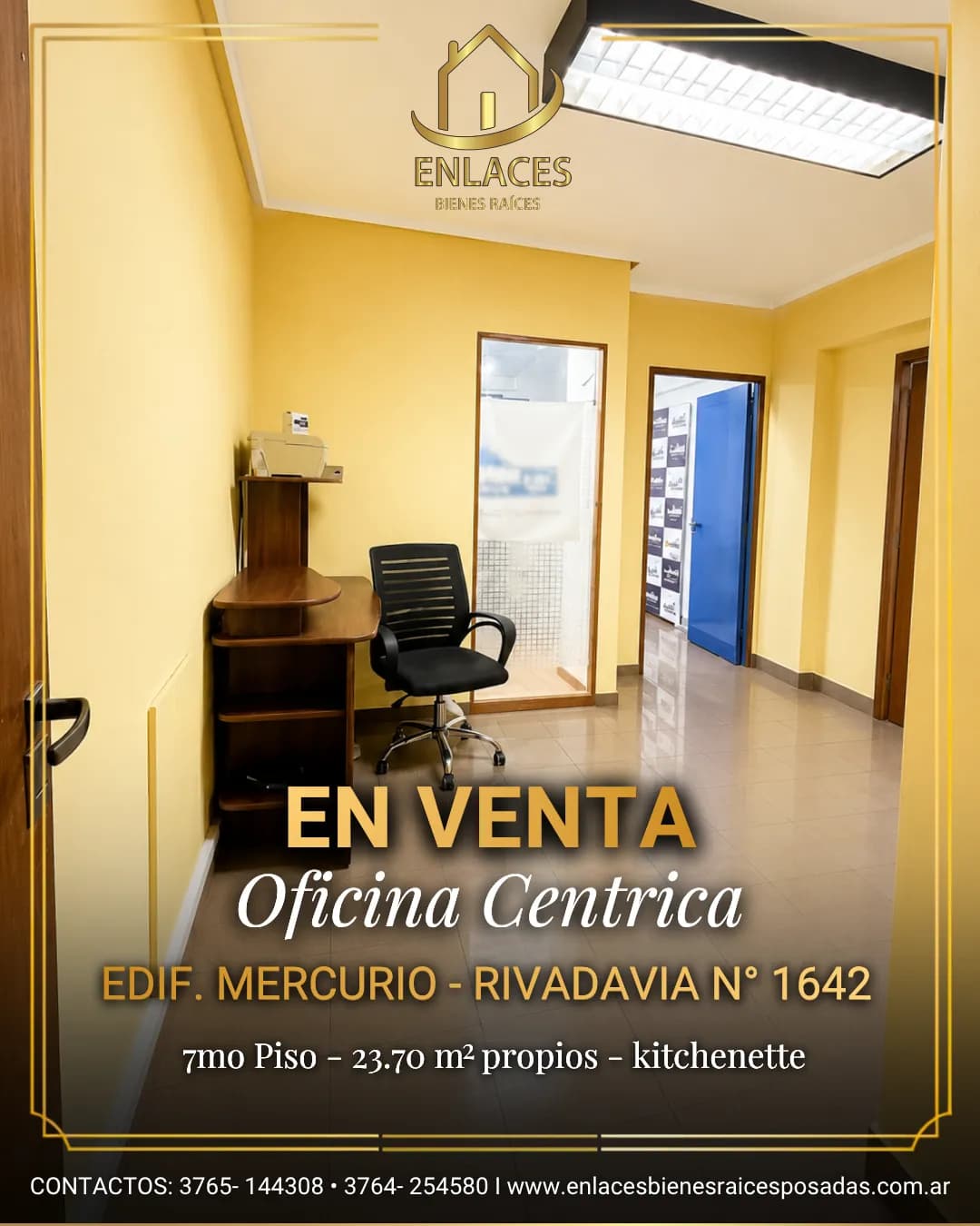 Interior de oficina céntrica en venta