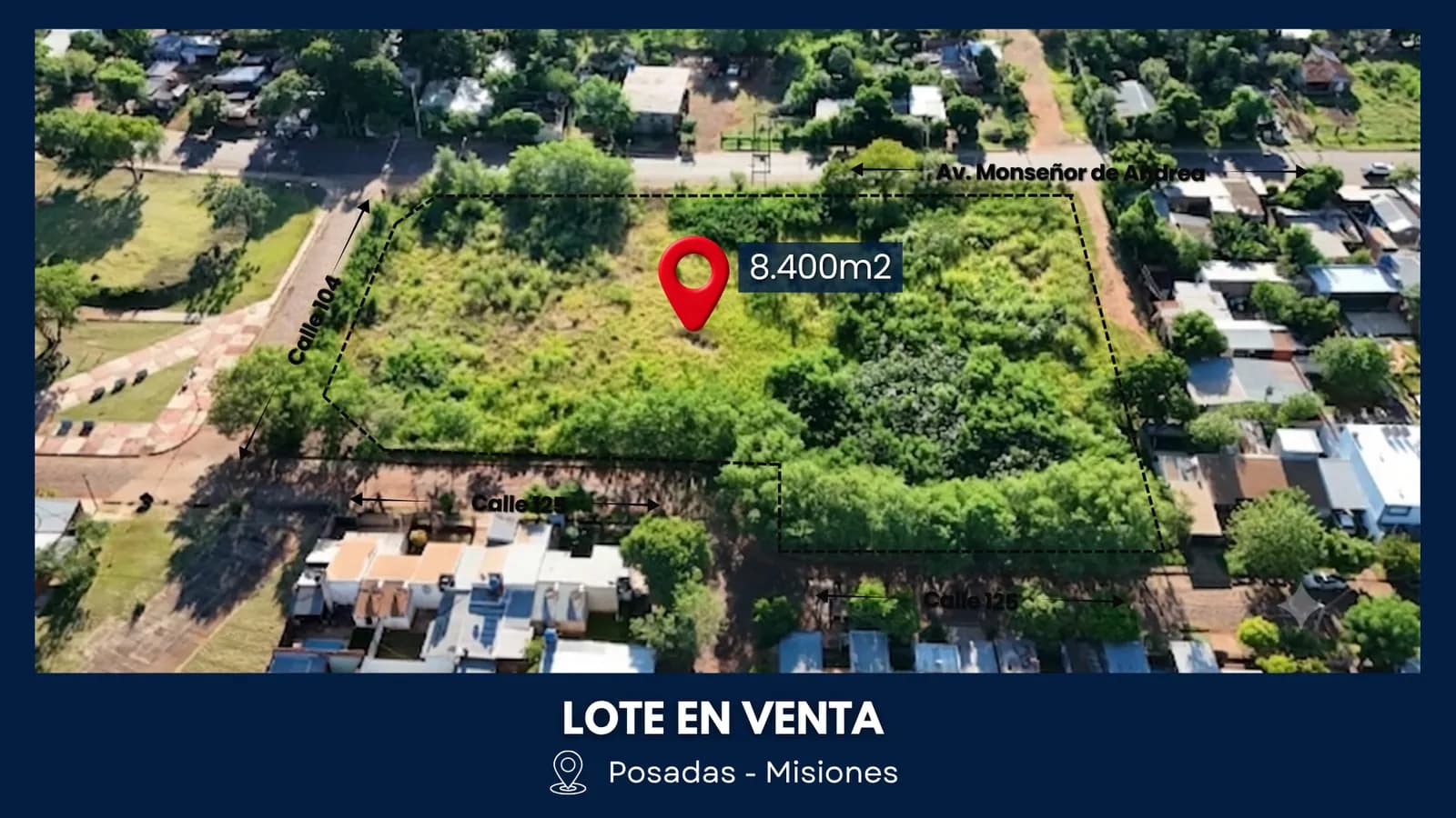 Amplio terreno en venta en Posadas