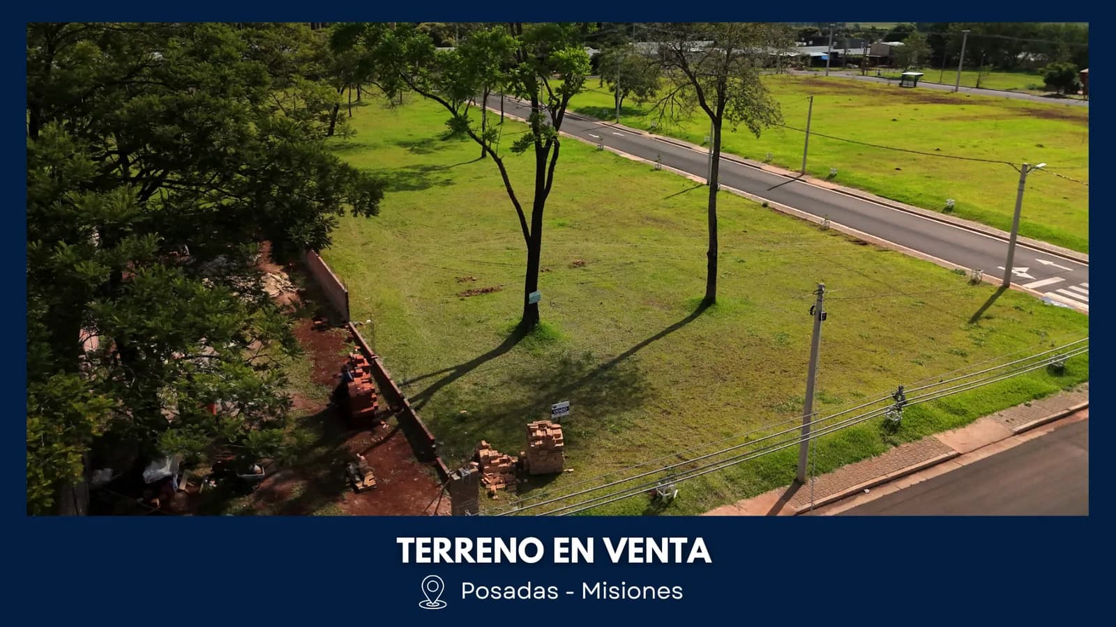 Amplio terreno arbolado en venta