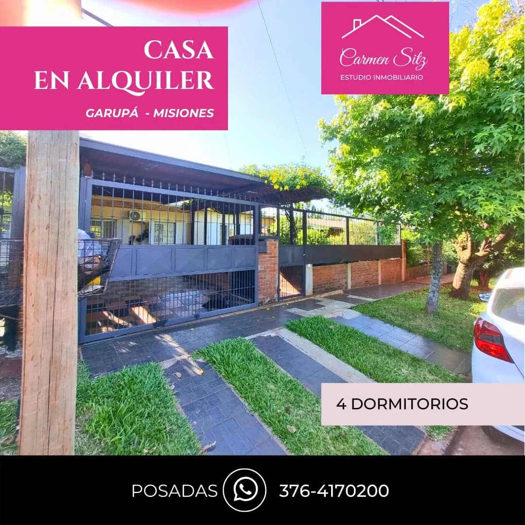 Casa en alquiler con cuatro dormitorios