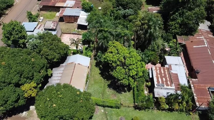 Vista aérea de un terreno delimitado