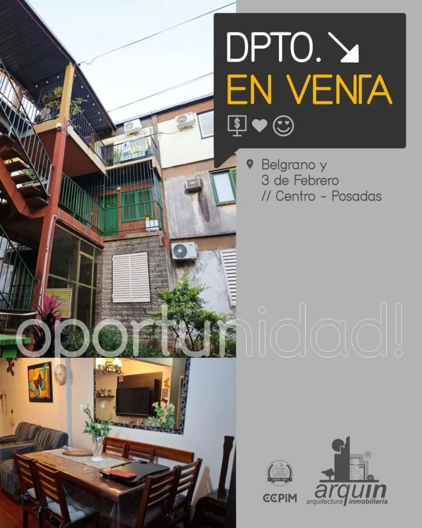 VENTA DEPARTAMENTO 2 DORMITORIOS, B° Cristo Rey
