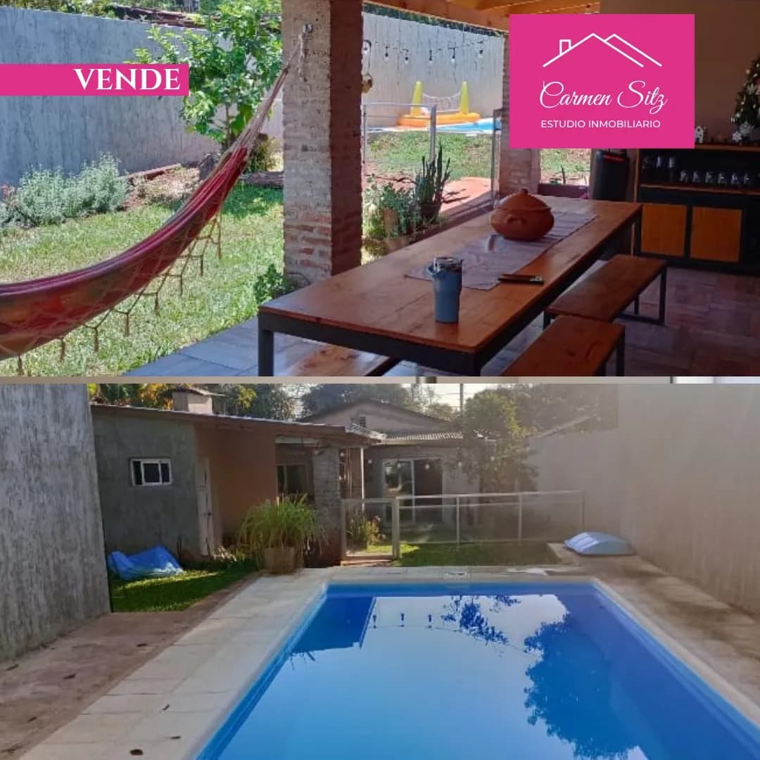 Casa con quincho, jardín y piscina